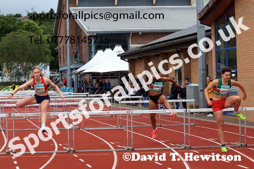 Womens Heptathlon 100 metres hurdles, 2024 EAP International Combined events, Hewcham, Northumberland.  Photo: David T. Hewitson/Sports for All Pics
